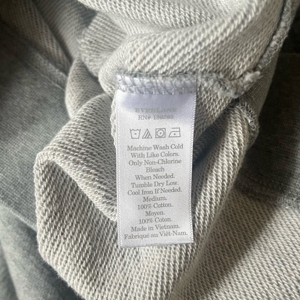 Everlane The Slim Classic French Terry Crew Size M - Picture 9 of 10